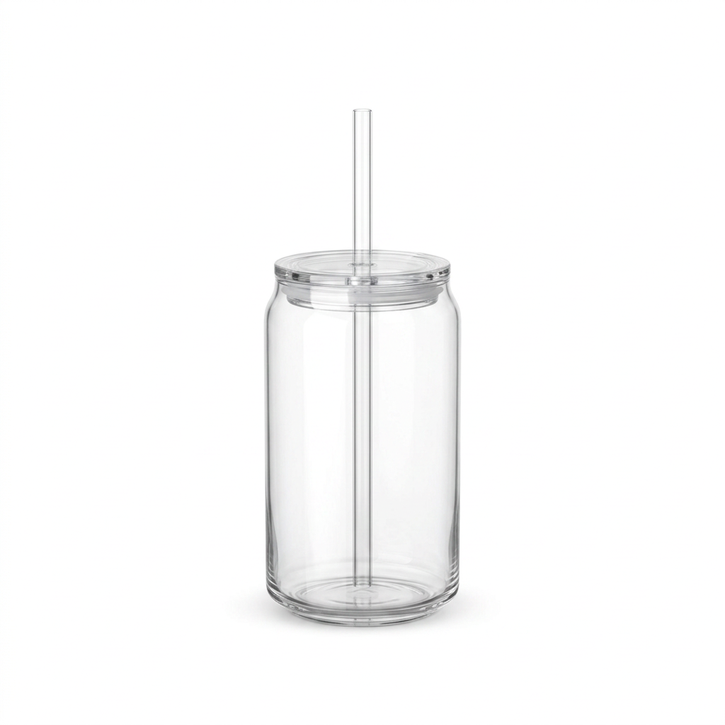 Plain undecorated 16 oz can-style cup